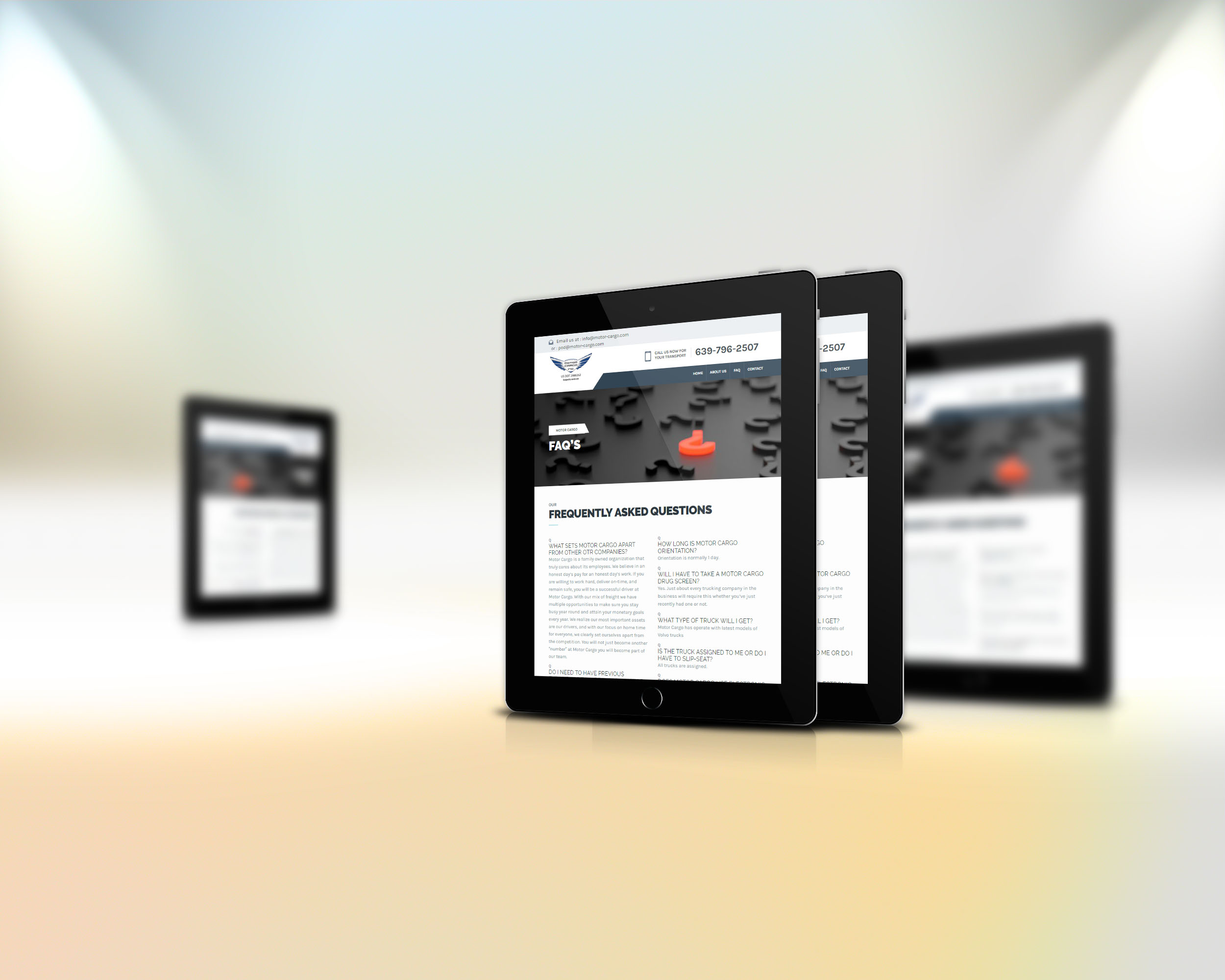 Motor Cargo izrada sajta za tablete i telefone
